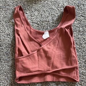 NikiBiki Criss-Cross Crop Tank - Color Rust